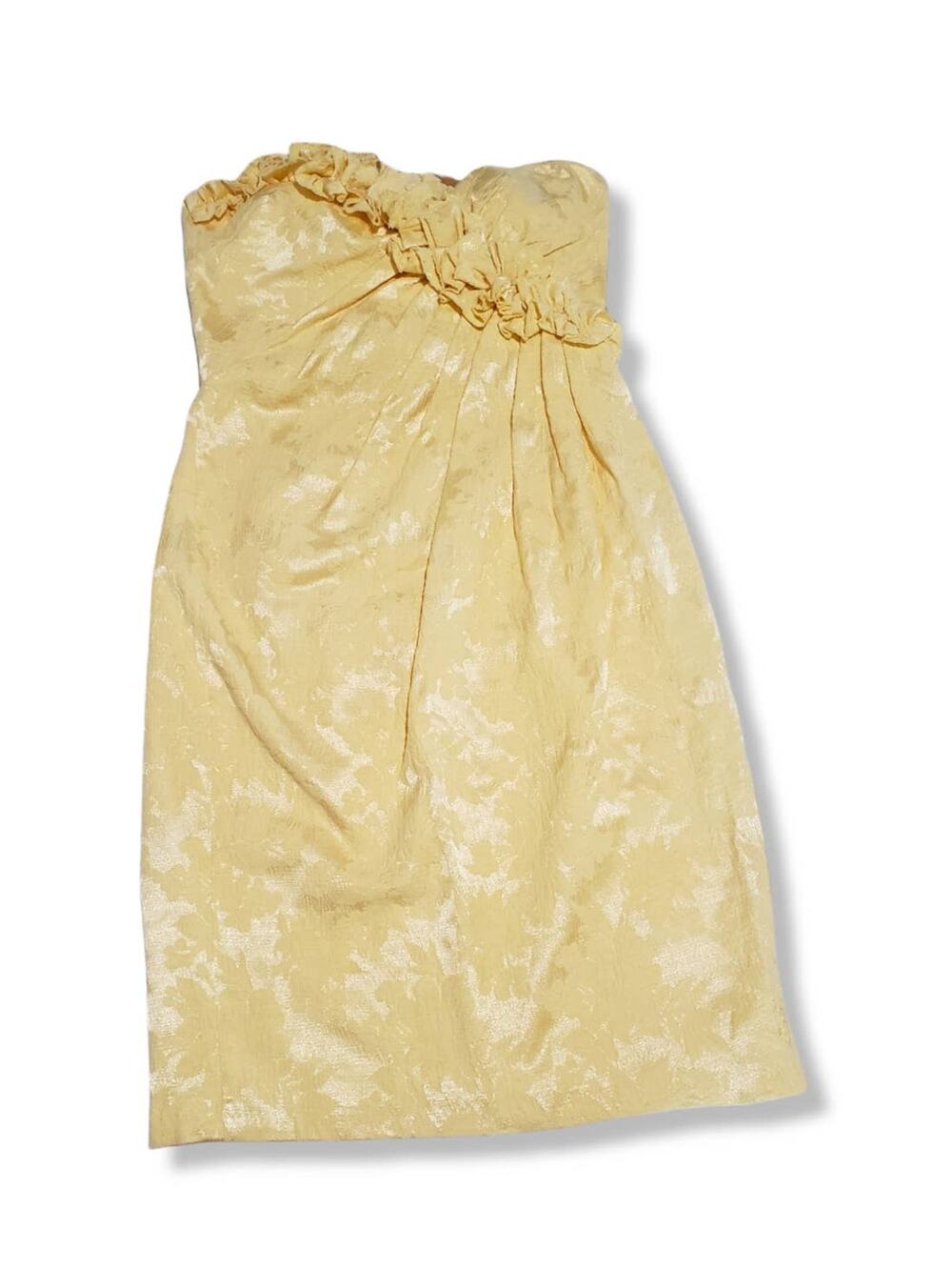 Maggy London Yellow Strapless Dress - Size 4